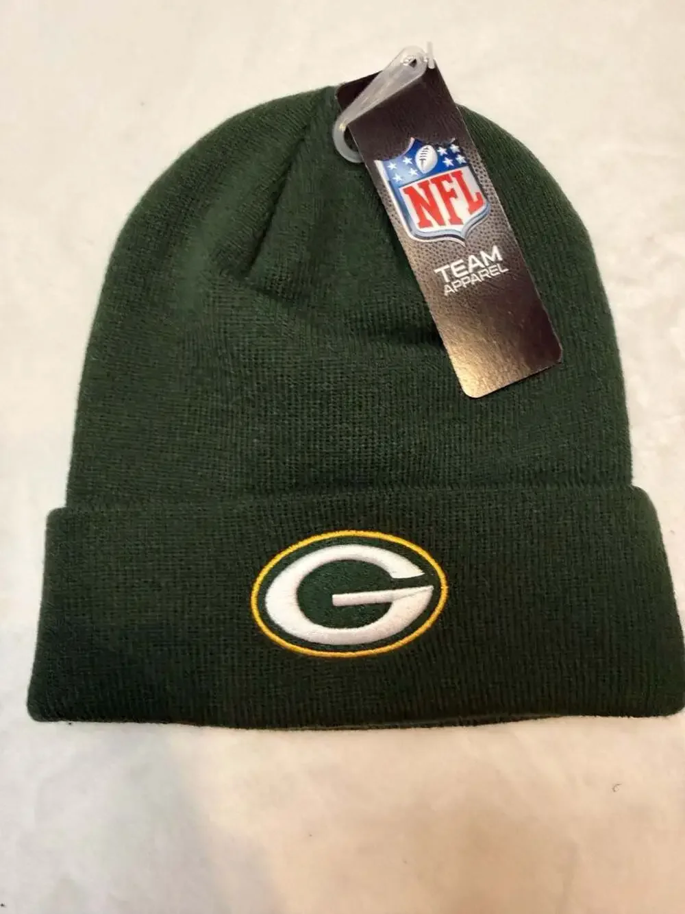 NFL Team Apparel Green Bay Packers Youth Cuffed Knit Beanie Hat